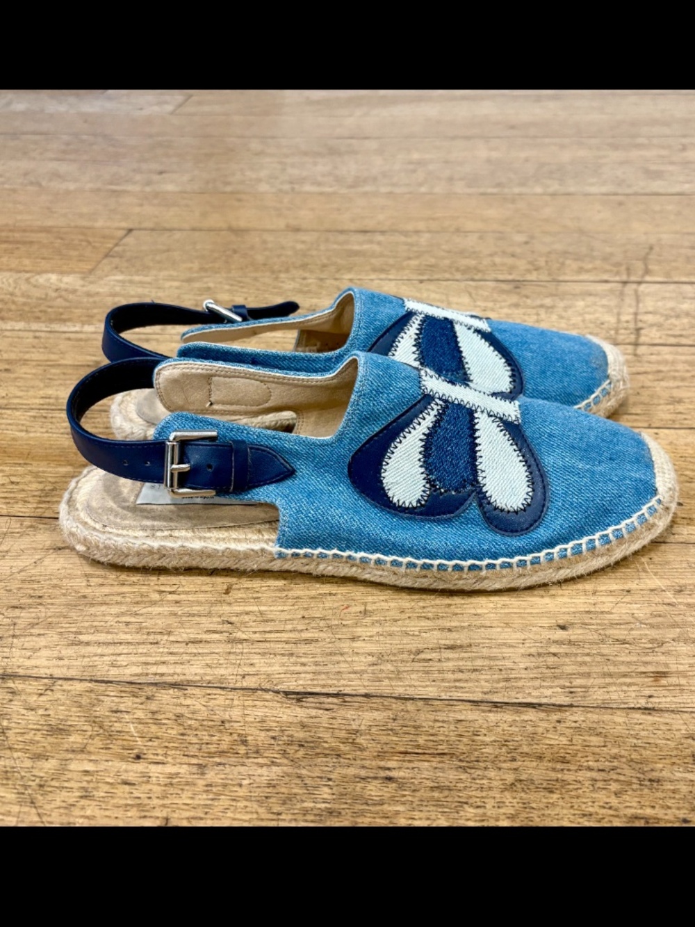 Stella McCartney Kids Butterfly Denim Espadrilles